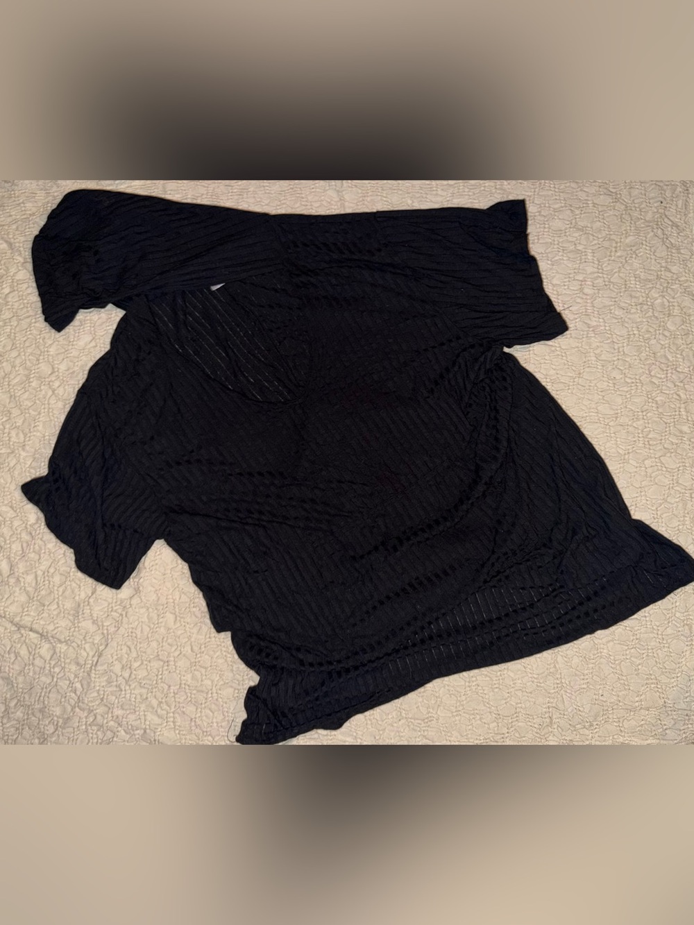 Xhilaration Black Knit Swim Coverup